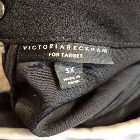 Victoria Beckham for Target Women's Black Polyester White Collared Bunny Dress - Picture 11 of 12